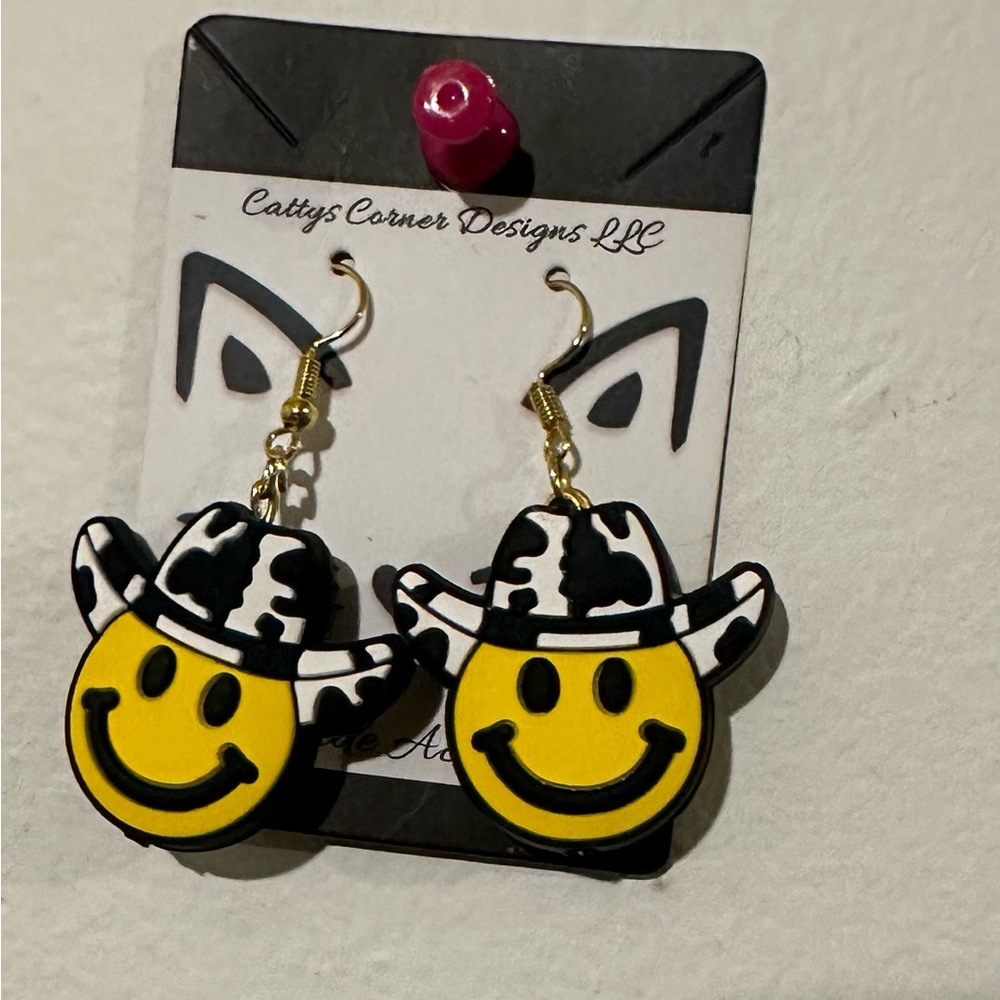 Yellow Smiley Face Earrings